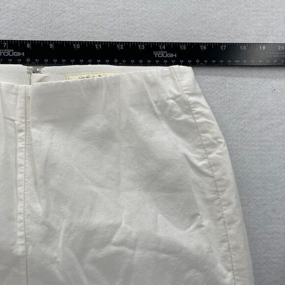 Rag & Bone Ankle Pants Women's 12 White Stretch Fabric Slim Leg Zip Up Waistband - Picture 7 of 14
